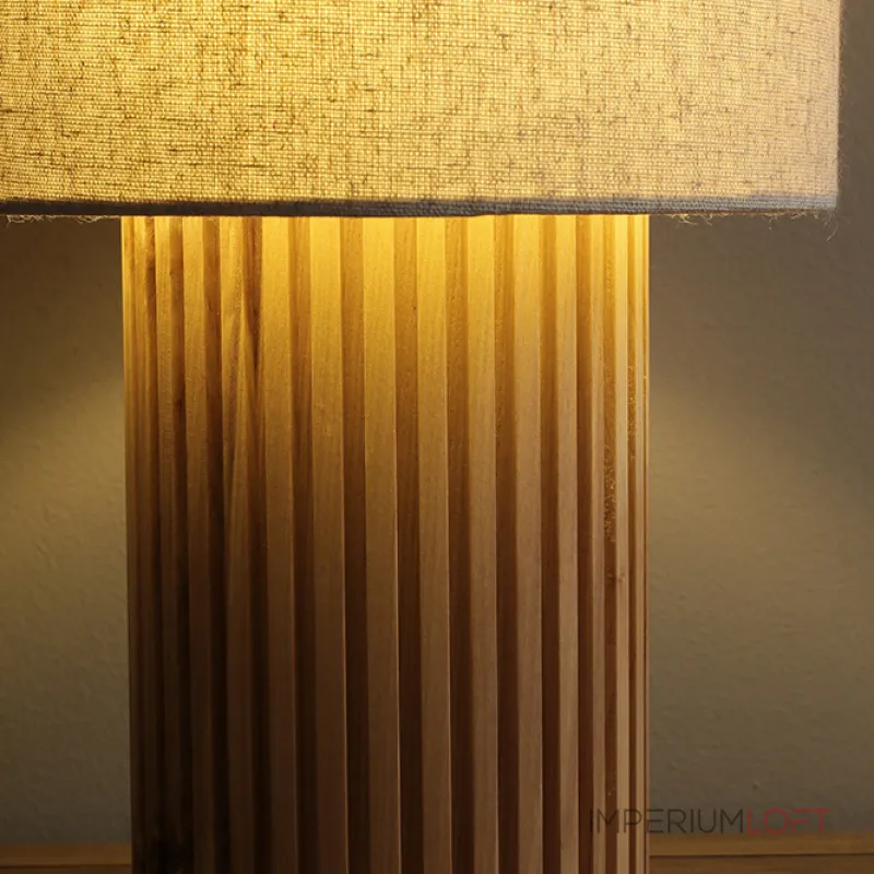 Серия настольных ламп с рельефным корпусом из высококачественной древесины разных оттенков и текстильным плафоном цилиндрической формы EUGEN Dark Brown от ImperiumLoft Серия настольных ламп с рельефным корпусом из высококачественной древесины разных оттенков и текстильным плафоном цилиндрической формы EUGEN Dark Brown от ImperiumLoft