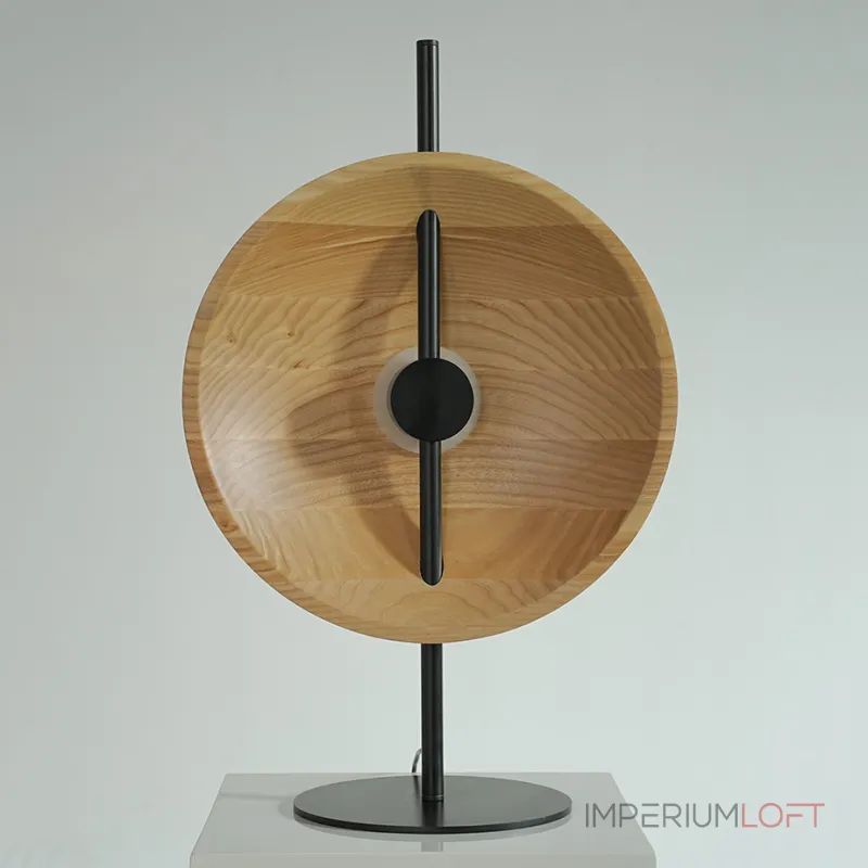 Серия настольных ламп с плафоном в виде вогнутого диска из дерева с LED подсветкой DELANO WOOD TAB Black от ImperiumLoft Серия настольных ламп с плафоном в виде вогнутого диска из дерева с LED подсветкой DELANO WOOD TAB Black от ImperiumLoft