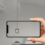 Подвесной светильник с комбинацией декоративной LED подсветки воздушных пузырьков внутри прозрачного плафона и направленного сквозь оптическую линзу света EDIS