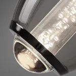 Подвесной светильник с комбинацией декоративной LED подсветки воздушных пузырьков внутри прозрачного плафона и направленного сквозь оптическую линзу света EDIS