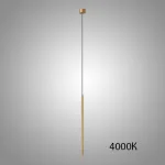 Подвесной LED светильник удлиненной цилиндрической формы ATTA Brass 4000К