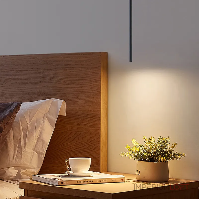Подвесной LED светильник удлиненной цилиндрической формы ATTA Black 4000К