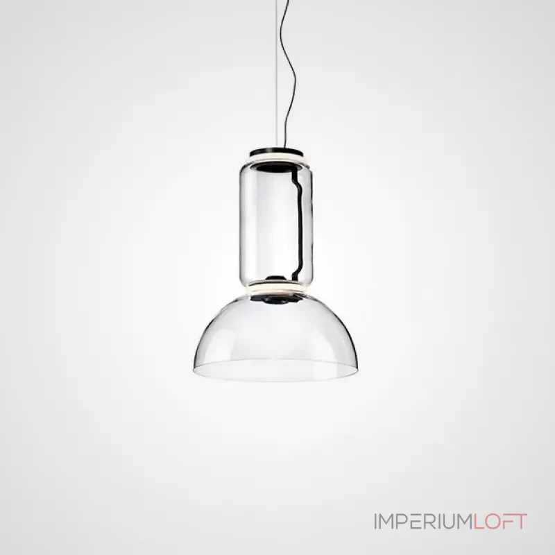 Серия подвесных светильников из прозрачных стеклянных скругленных цилиндров c LED подсветкой сверху и снизу QUENTIN C H53 от ImperiumLoft Серия подвесных светильников из прозрачных стеклянных скругленных цилиндров c LED подсветкой сверху и снизу QUENTIN C H53 от ImperiumLoft