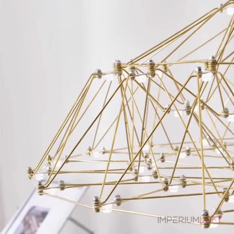 Серия подвесных люстр со светодиодными источниками света на ажурном металлическом каркасе купольной формы REIER D100 Silver от ImperiumLoft Серия подвесных люстр со светодиодными источниками света на ажурном металлическом каркасе купольной формы REIER D100 Silver от ImperiumLoft