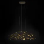 Серия подвесных люстр со светодиодными источниками света на ажурном металлическом каркасе купольной формы REIER D100 Silver от ImperiumLoft
