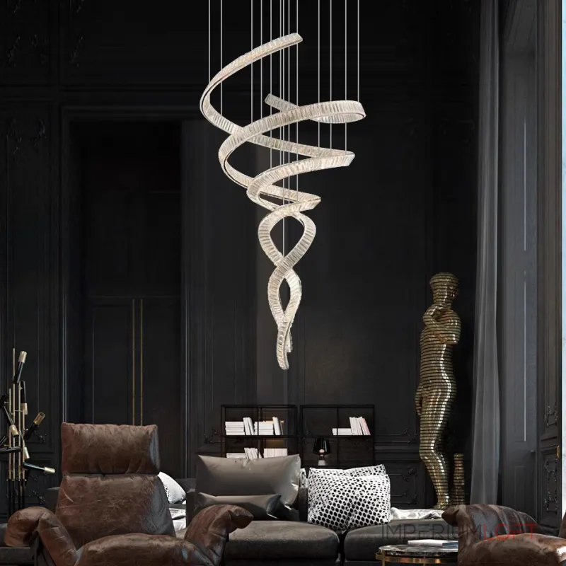 Подвесная люстра BERTOLDA SPIRAL D120 Silver