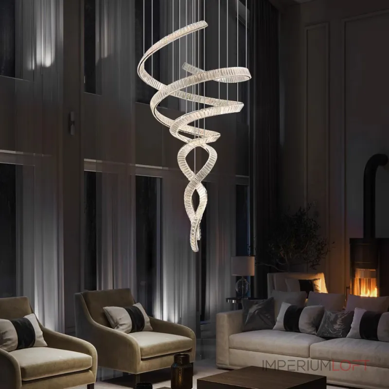 Подвесная люстра BERTOLDA SPIRAL D120 Silver