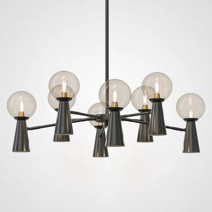 Потолочная люстра ABELINA L16 Black Amber от ImperiumLoft