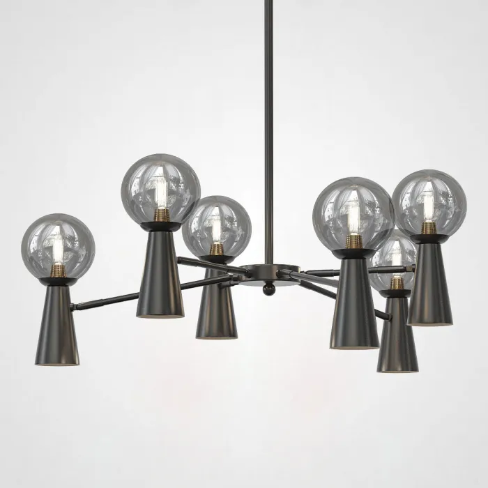 Потолочная люстра ABELINA L12 Black Grey от ImperiumLoft