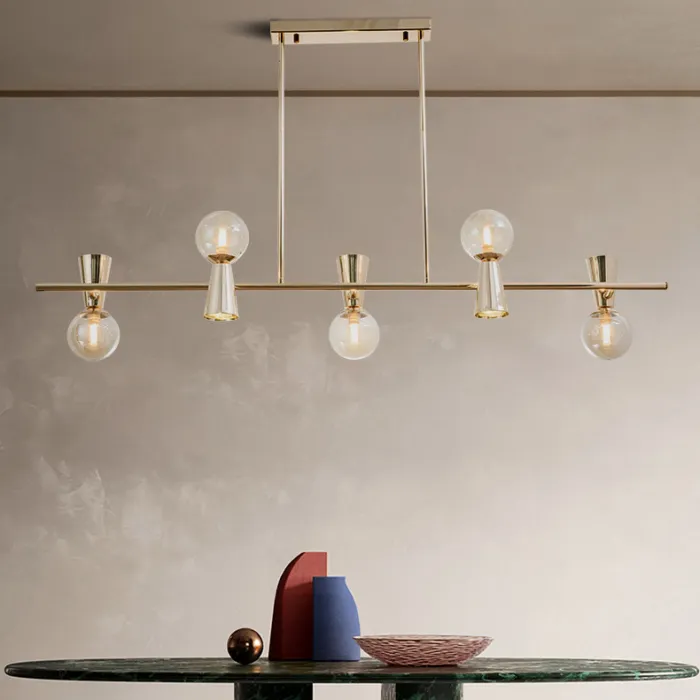 Потолочный светильник ABELINA LONG L6 Gold White от ImperiumLoft