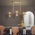 Потолочный светильник ABELINA LONG L6 Gold White от ImperiumLoft