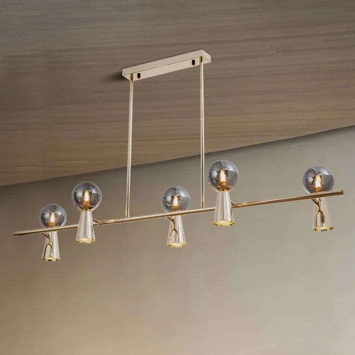 Потолочный светильник ABELINA LONG L6 Gold White от ImperiumLoft