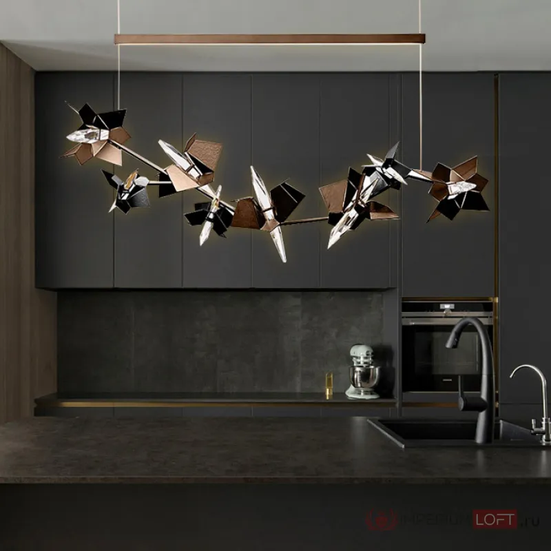 Подвесной светильник BERGAMO L150 Bronze от ImperiumLoft