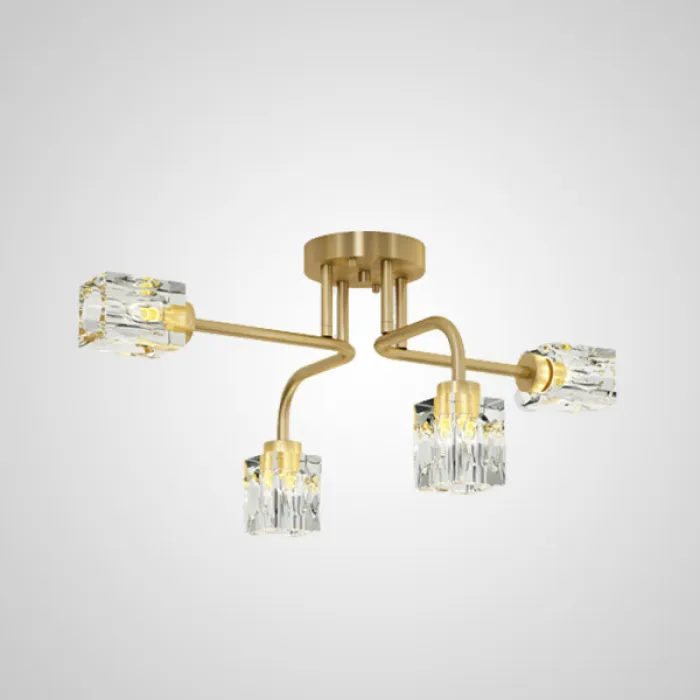 Потолочная люстра MICHAL L4 Brass Black от ImperiumLoft