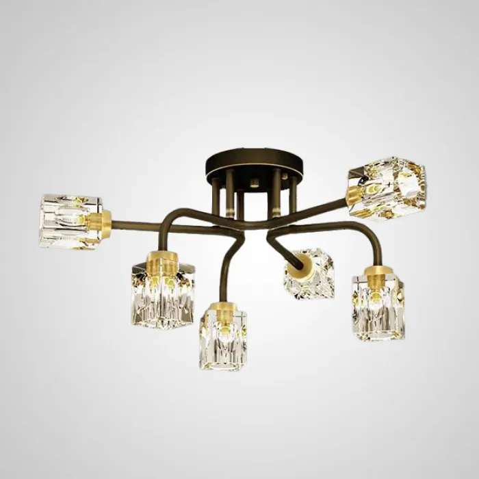 Потолочная люстра MICHAL L4 Brass Black от ImperiumLoft