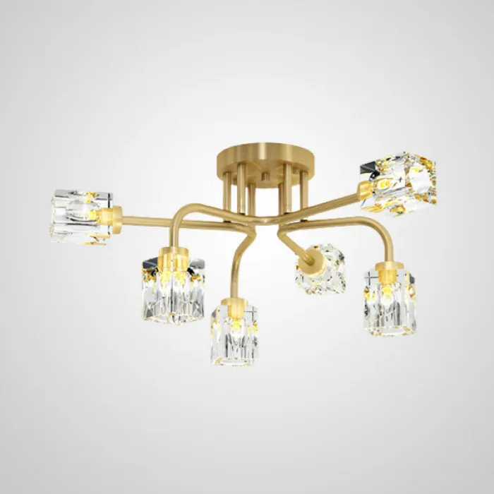 Потолочная люстра MICHAL L4 Brass Black от ImperiumLoft