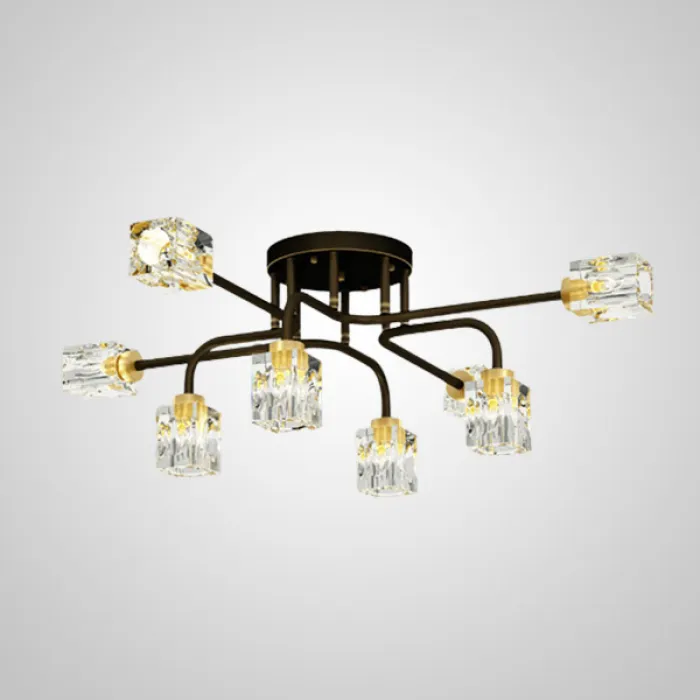Потолочная люстра MICHAL L4 Brass Black от ImperiumLoft