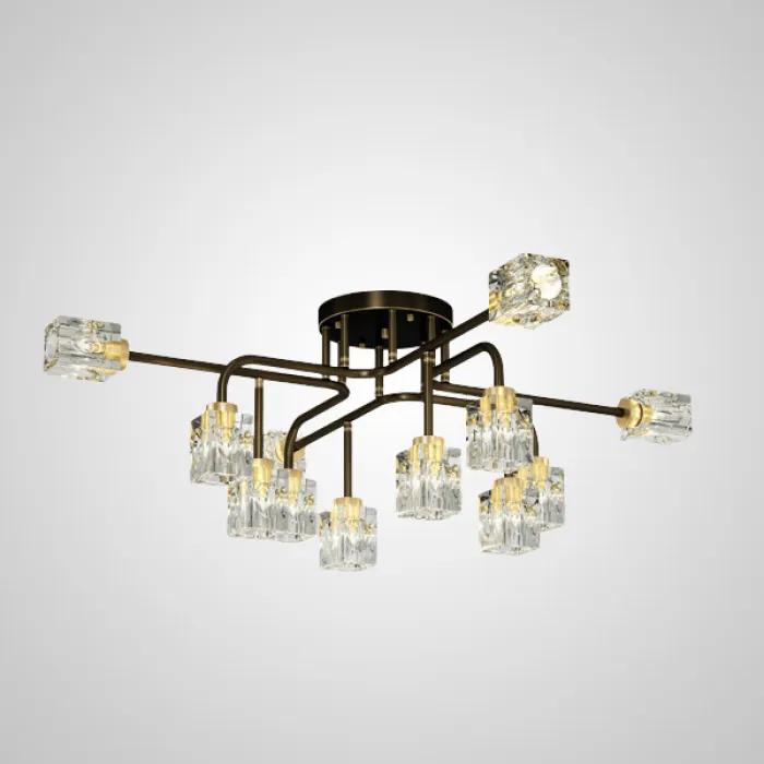 Потолочная люстра MICHAL L4 Brass Black от ImperiumLoft