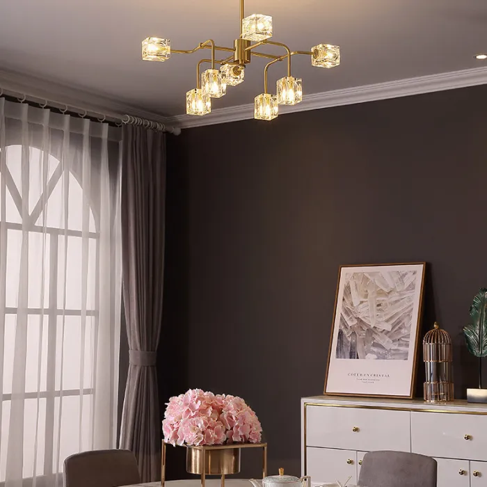 Потолочная люстра MICHAL L4 Brass Black от ImperiumLoft