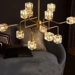 Потолочная люстра MICHAL L4 Brass Black от ImperiumLoft