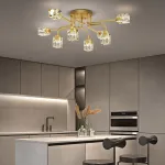 Потолочная люстра MICHAL L4 Brass Black от ImperiumLoft
