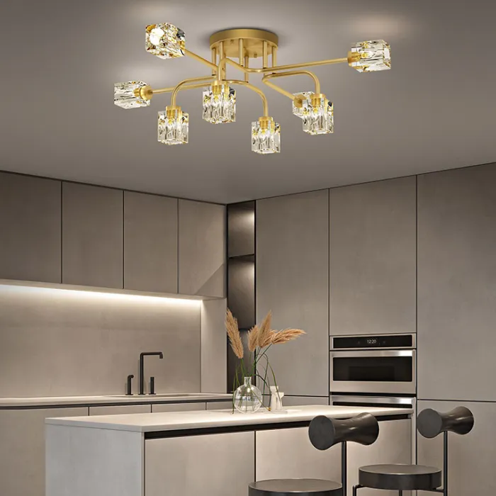 Потолочная люстра MICHAL L4 Brass Black от ImperiumLoft