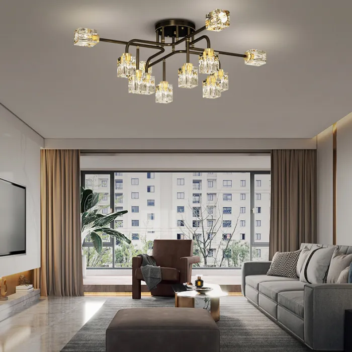 Потолочная люстра MICHAL L4 Brass Black от ImperiumLoft