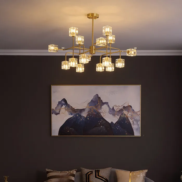 Потолочная люстра MICHAL L4 Brass Black от ImperiumLoft