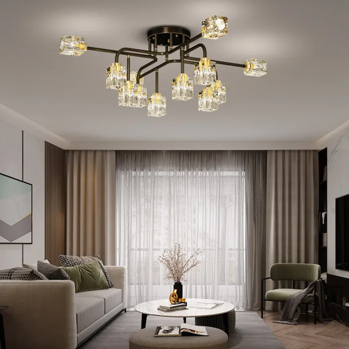 Потолочная люстра MICHAL L4 Brass Black от ImperiumLoft