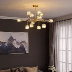Потолочная люстра MICHAL L4 Brass Black от ImperiumLoft