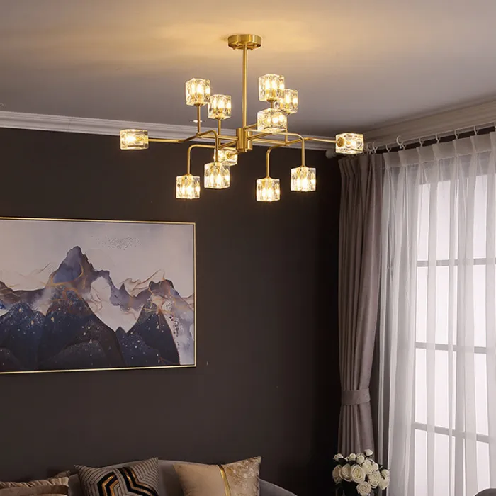Потолочная люстра MICHAL L4 Brass Black от ImperiumLoft