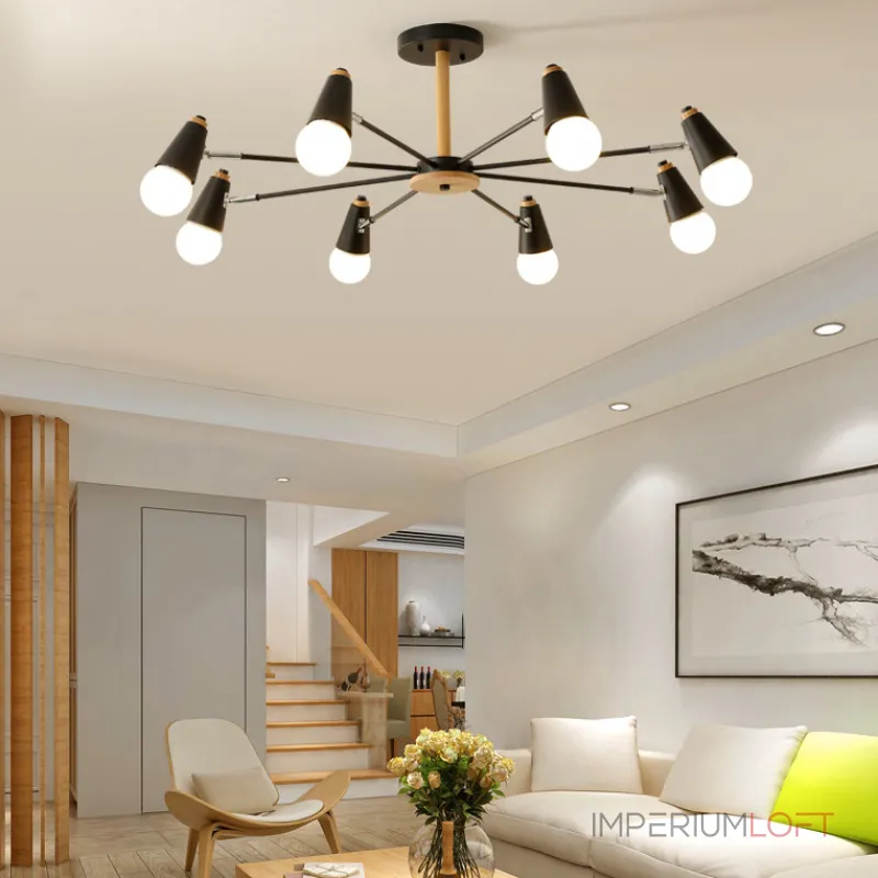 Потолочная люстра ROTARY L8 Black Потолочная люстра ROTARY L8 Black