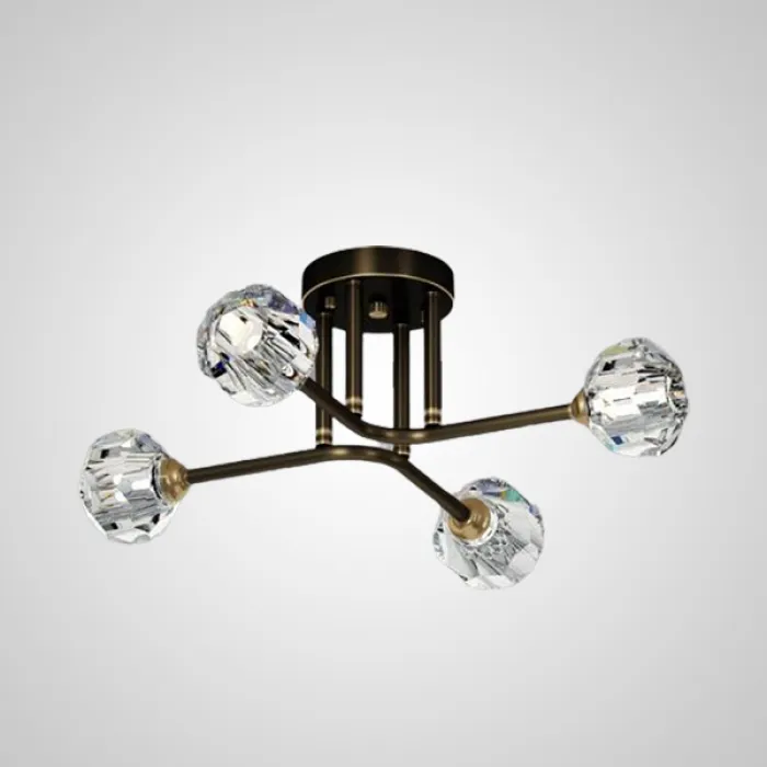 Потолочная люстра RH CH L8 Brass Black от ImperiumLoft