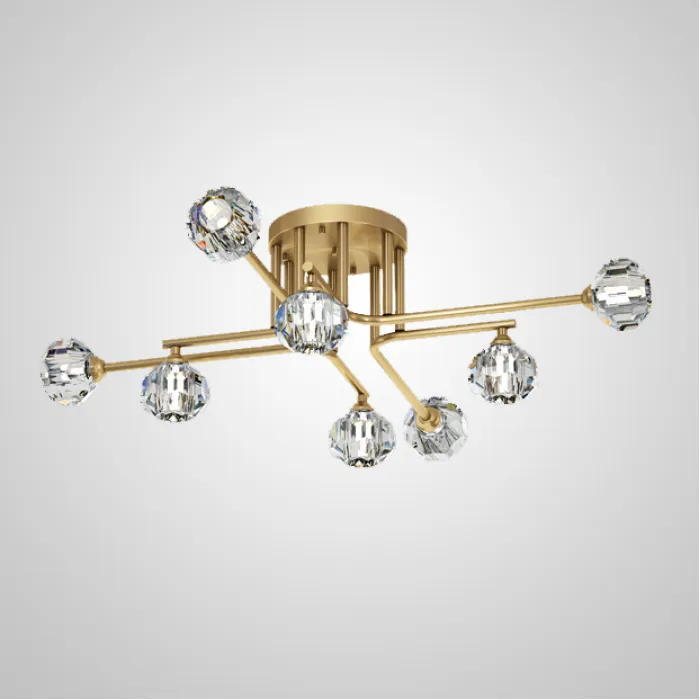 Потолочная люстра RH CH L8 Brass Black от ImperiumLoft