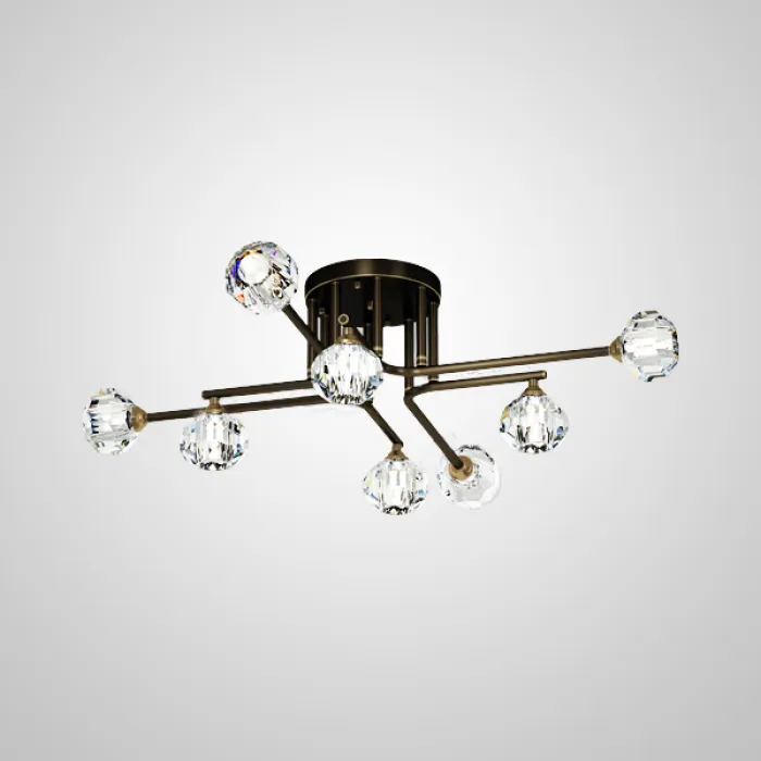 Потолочная люстра RH CH L8 Brass Black от ImperiumLoft