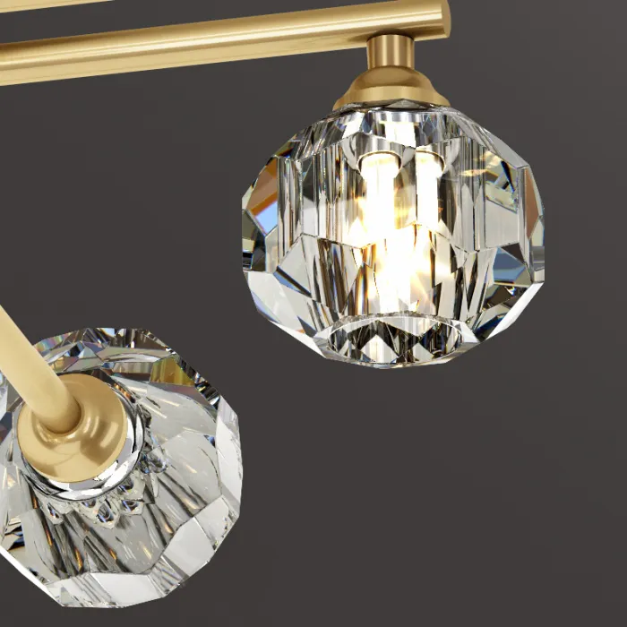 Потолочная люстра RH CH L8 Brass Black от ImperiumLoft