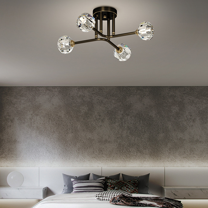 Потолочная люстра RH CH L8 Brass Black от ImperiumLoft