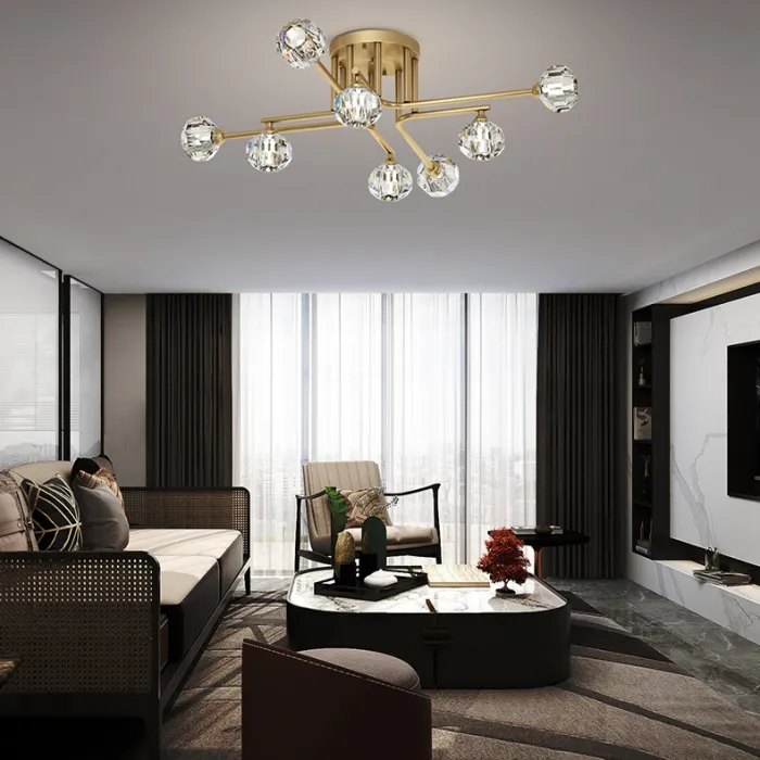 Потолочная люстра RH CH L8 Brass Black от ImperiumLoft