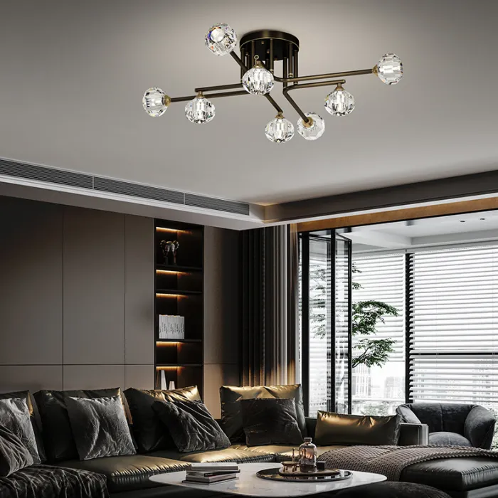Потолочная люстра RH CH L8 Brass Black от ImperiumLoft