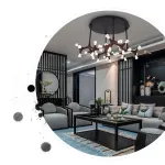 Потолочный светильник SANTANA CH D130 Dark brown