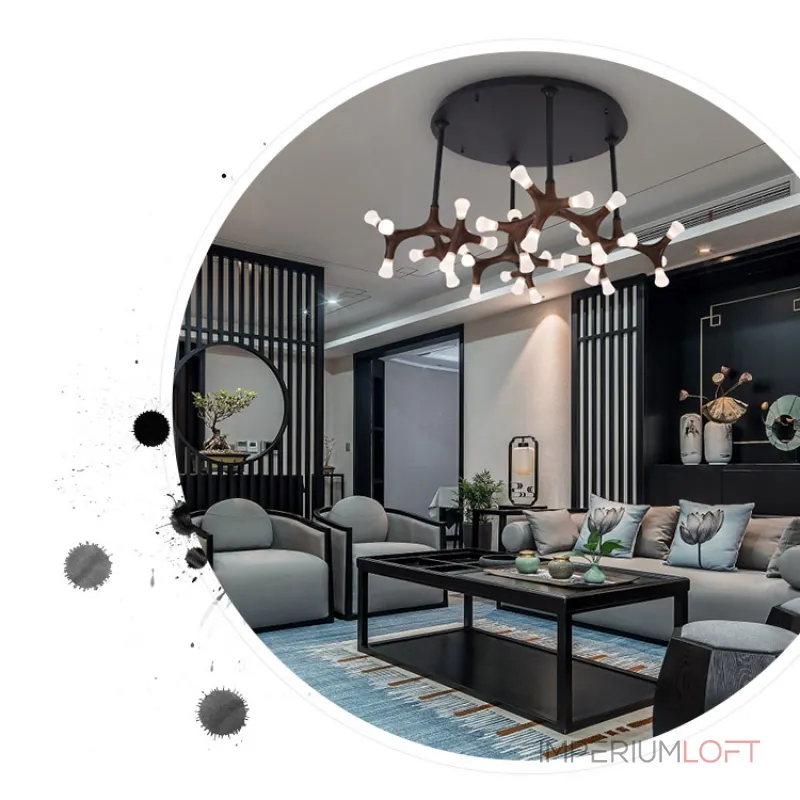 Потолочный светильник SANTANA CH D130 Dark brown