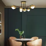 Потолочная люстра FABIANA L8 Brass Black