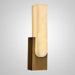 Настенный светодиодный светильник с прямоугольным плафоном из мрамора MIRCA B Bronze от ImperiumLoft