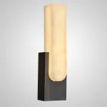 Настенный светодиодный светильник с прямоугольным плафоном из мрамора MIRCA B Bronze от ImperiumLoft