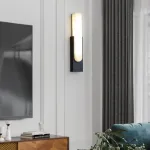 Настенный светодиодный светильник с прямоугольным плафоном из мрамора MIRCA B Bronze от ImperiumLoft