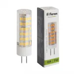 Лампа светодиодная Feron Saffit LB-433 G4 7Вт 4000K 25864 прозрачный от ImperiumLoft
