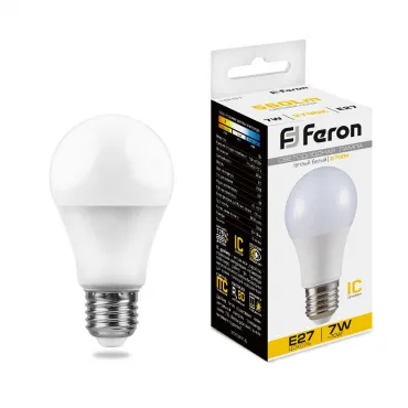 Лампа светодиодная Feron LB-91 шар E27 7Вт 2700K 25444