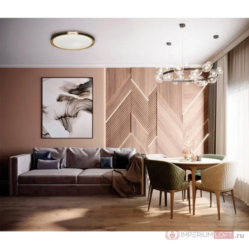 Настенно-потолочный светильник Сонекс COLOR SN 78 7667/EL LED 70Вт 3000-6000К D505 IP43 пульт ДУ FAVEMO BLACK от ImperiumLoft