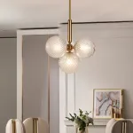 Подвесной светильник RAFFIN 4 Transparent Gold от ImperiumLoft