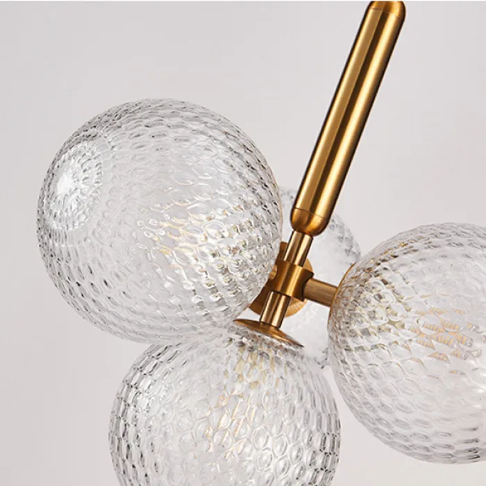 Подвесной светильник RAFFIN 4 Transparent Gold от ImperiumLoft